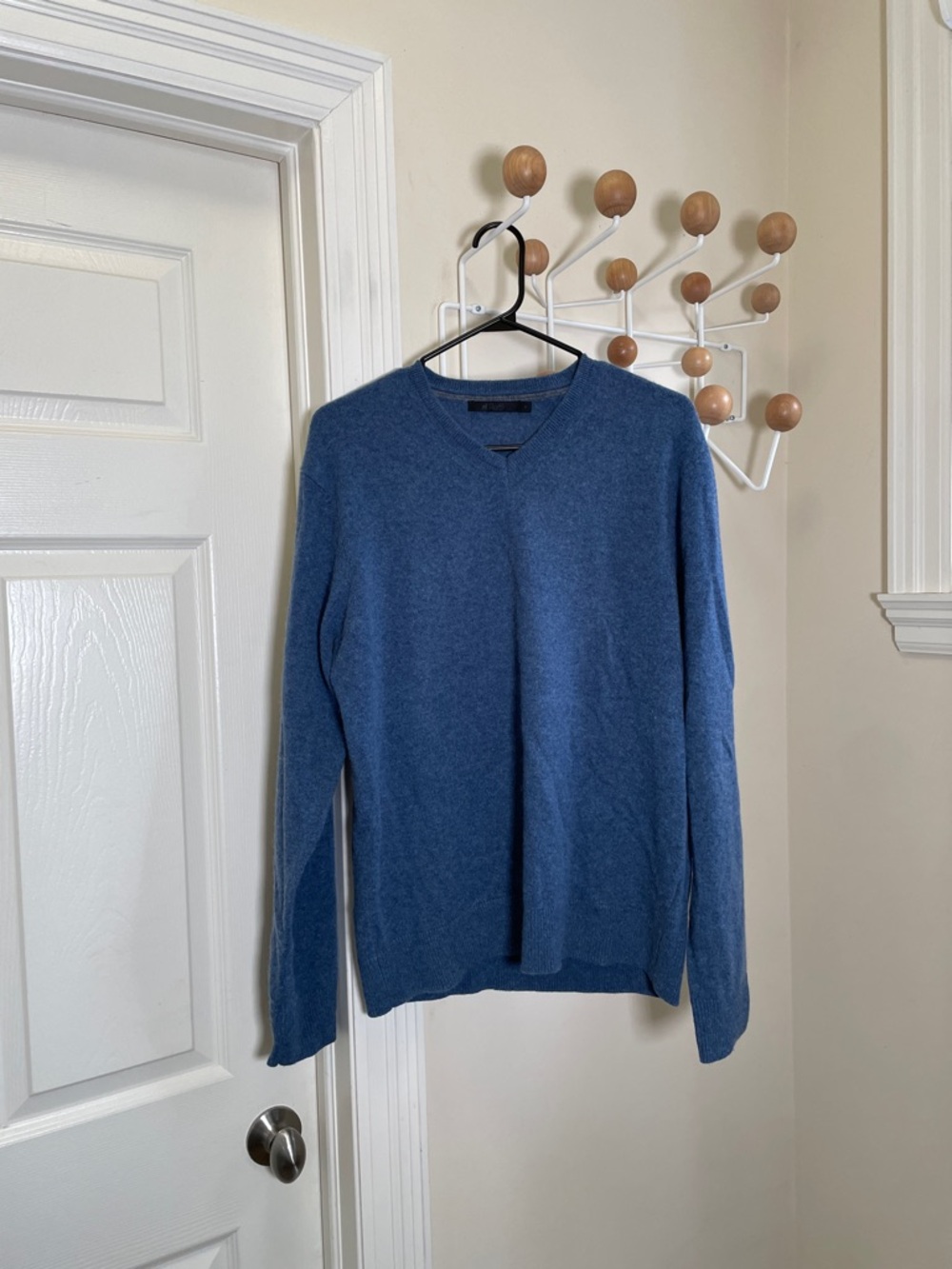 Raffi - Classic V-Neck Cashmere Sweater - Blue - M